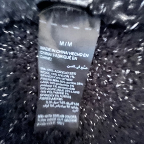 πHOST PICKπ Stunning WHBM JACKET knit Black Medium pearls silver π - Picture 8 of 10